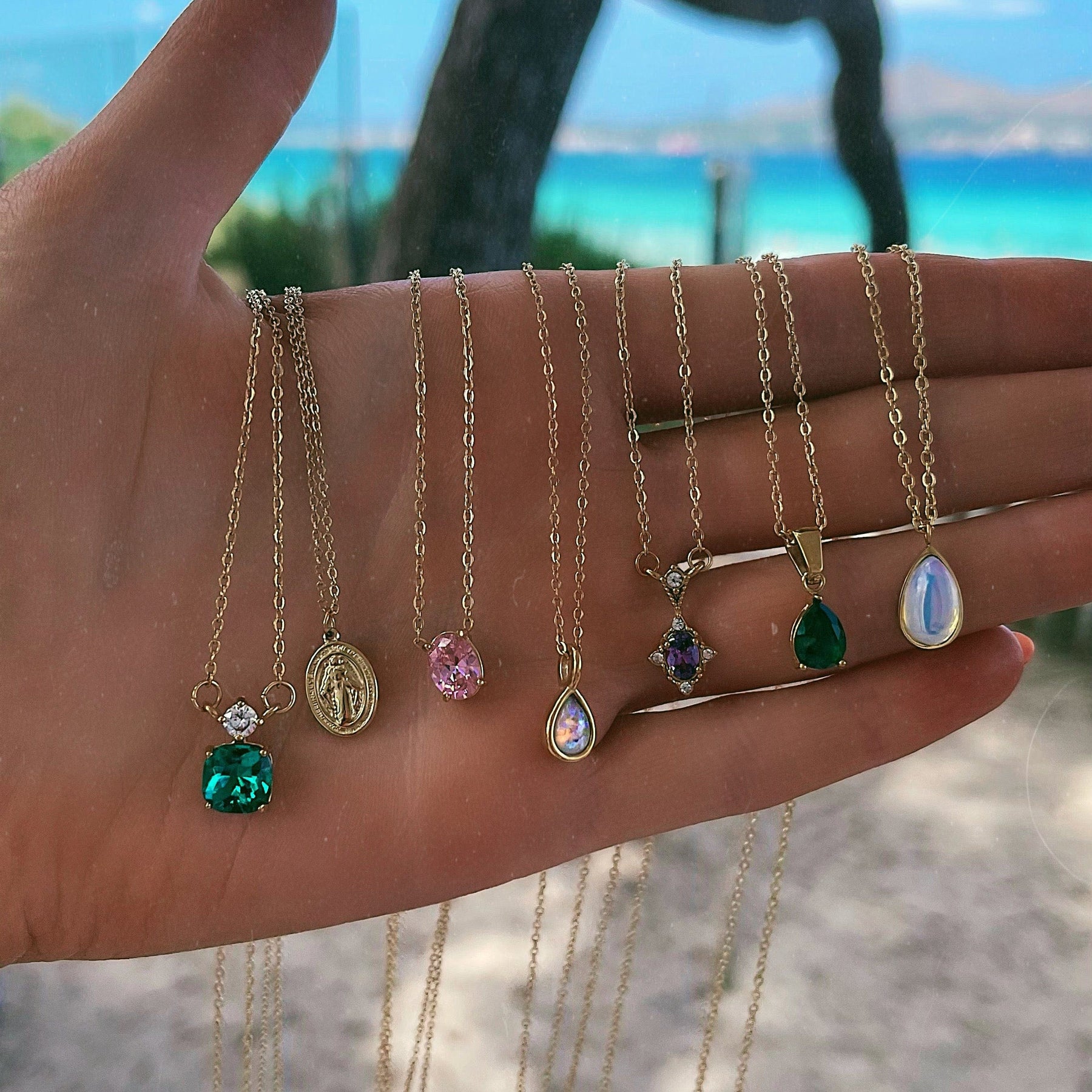 Urbanti Stainless Steel Orla Opal Necklace