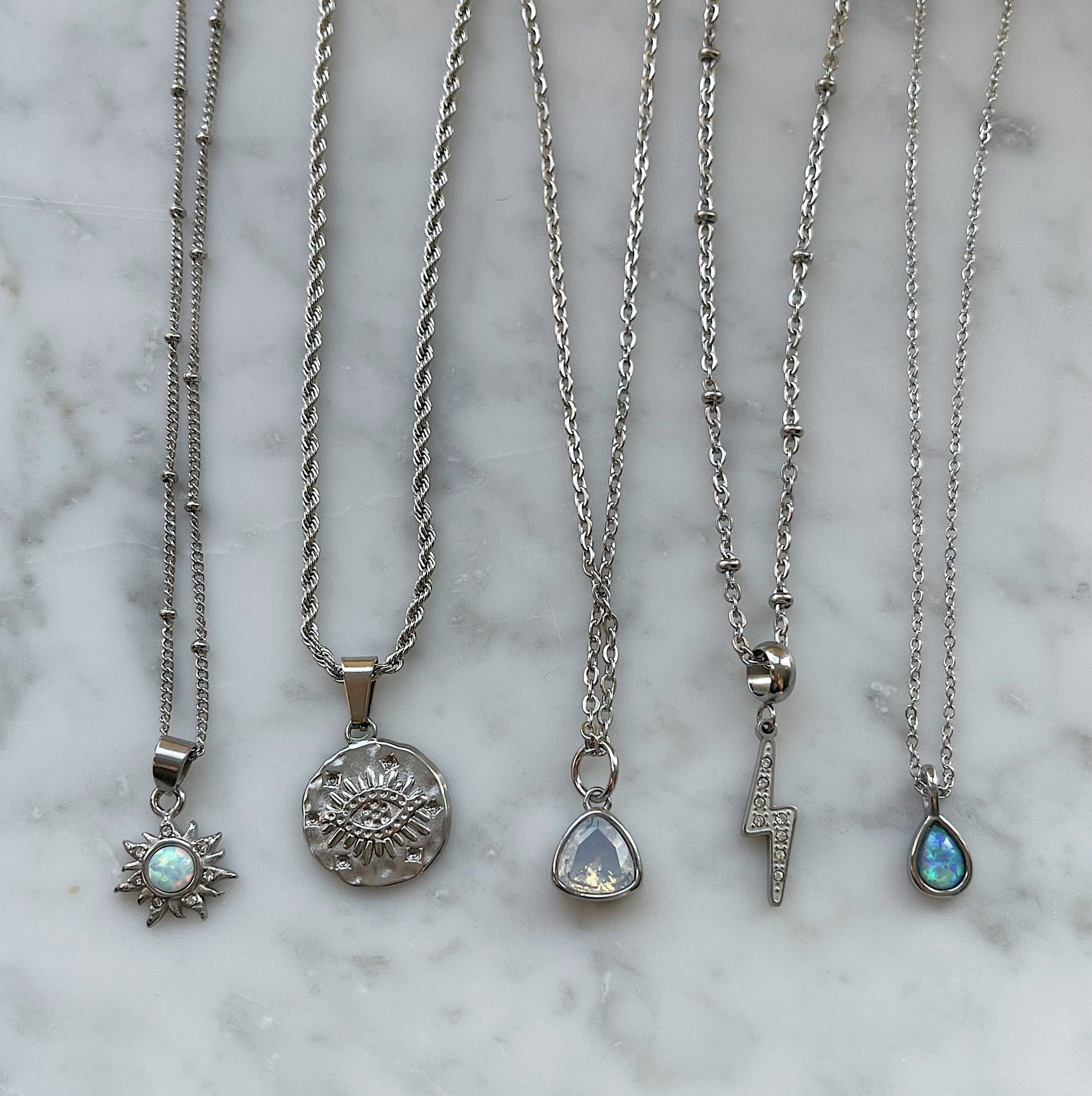 Urbanti Stainless Steel Orla Opal Necklace