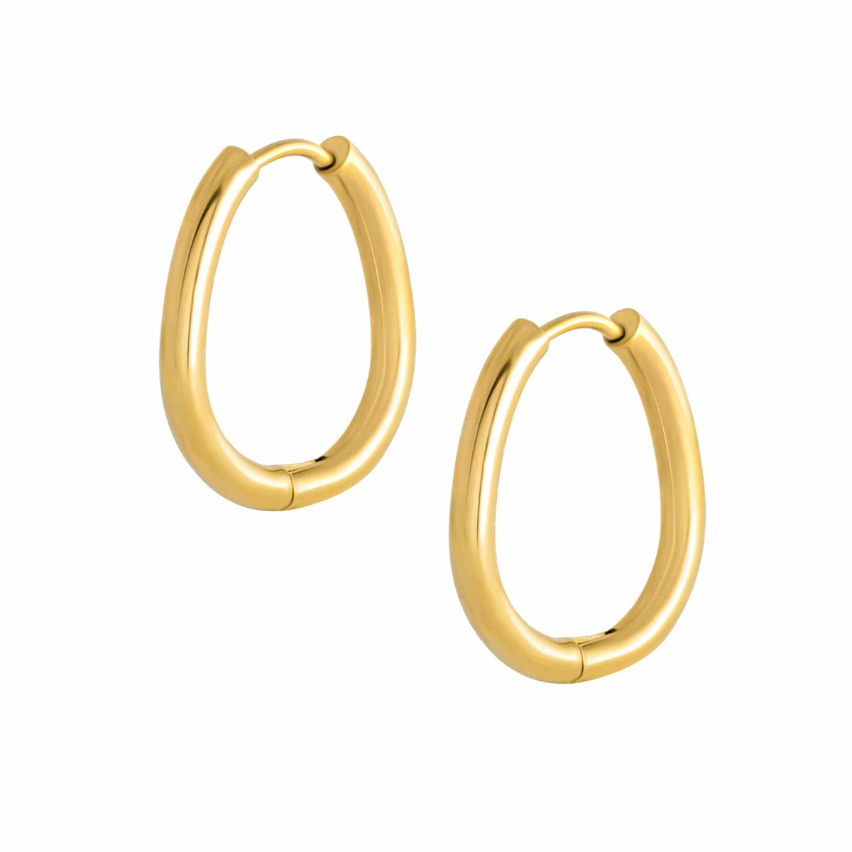 Urbanti Stainless Steel Orlando Hoop Earrings Gold
