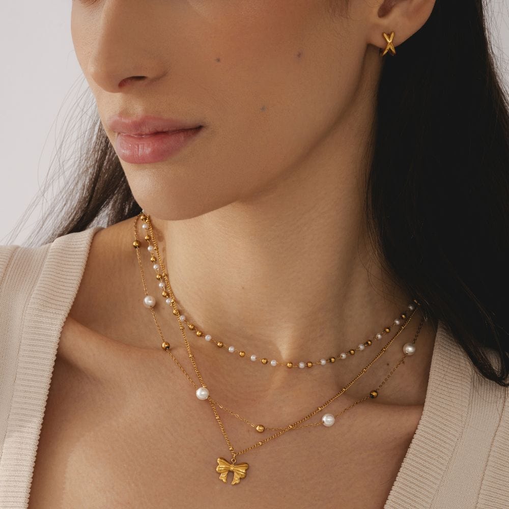 Urbanti Stainless Steel Paradise Pearl Necklace