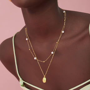 Urbanti Stainless Steel Paradise Pearl Necklace