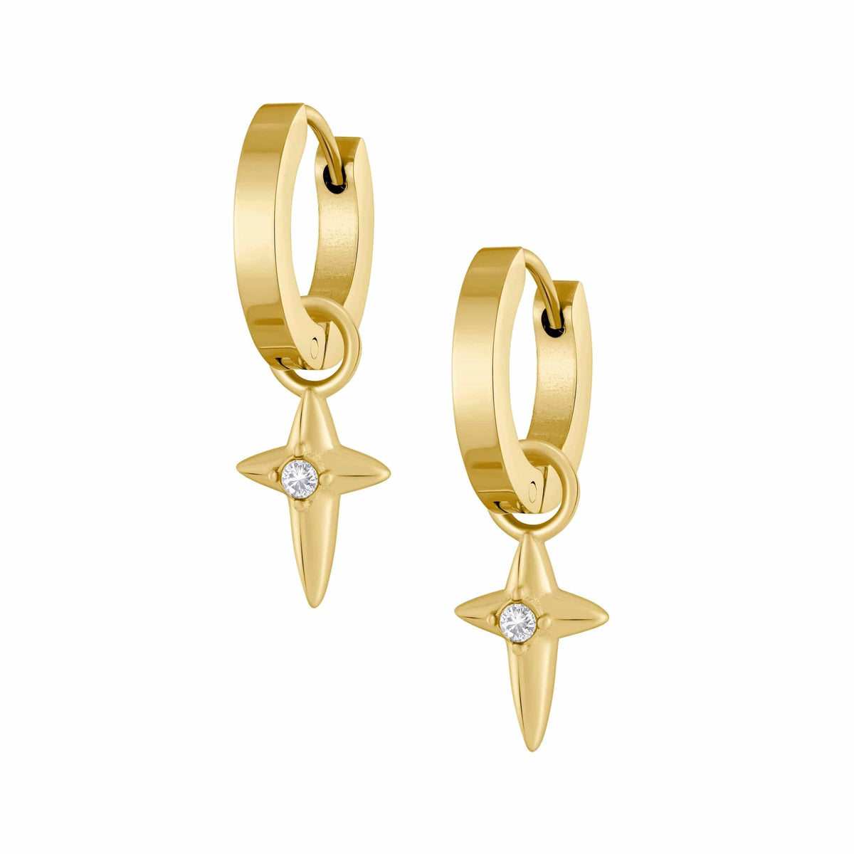 Urbanti Stainless Steel Passion Hoop Earrings