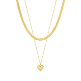 Urbanti Stainless Steel Paulina Bubble Heart Layered Necklace