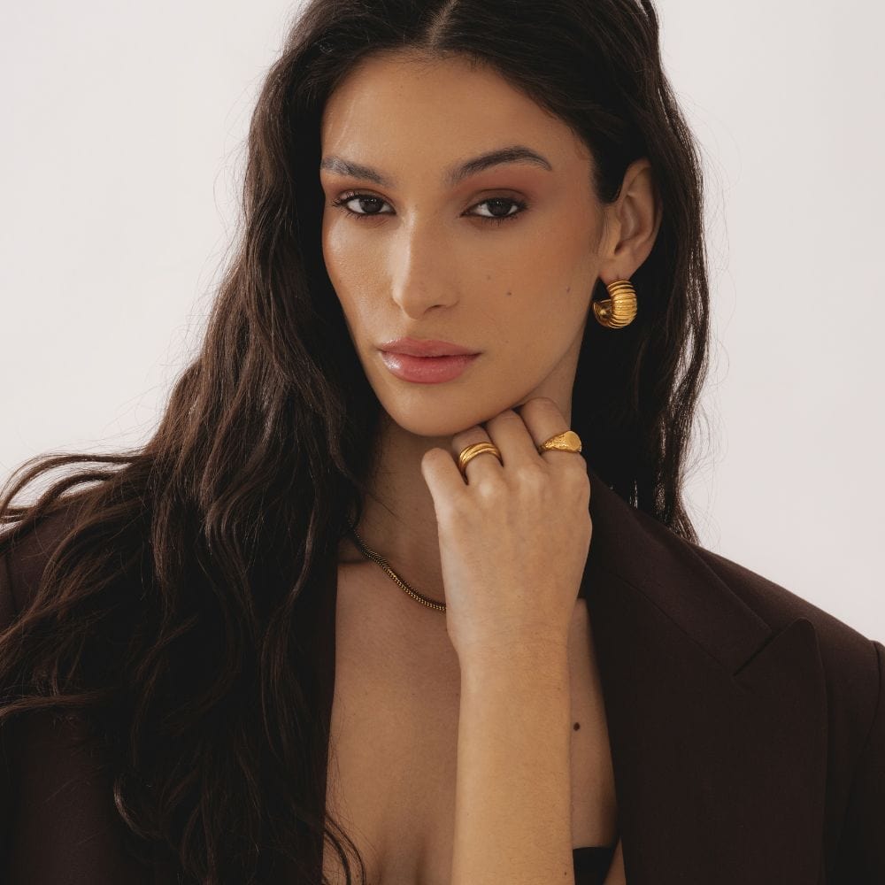 Urbanti Stainless Steel Pennie Signet Ring