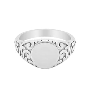 Urbanti Stainless Steel Pennie Signet Ring