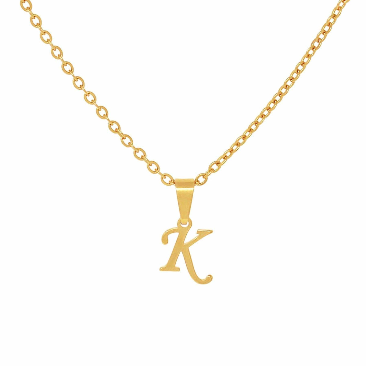 Urbanti Stainless Steel Petite Initial Choker / Necklace Gold / A / Choker