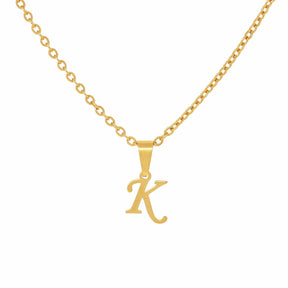 Urbanti Stainless Steel Petite Initial Choker / Necklace Gold / A / Choker