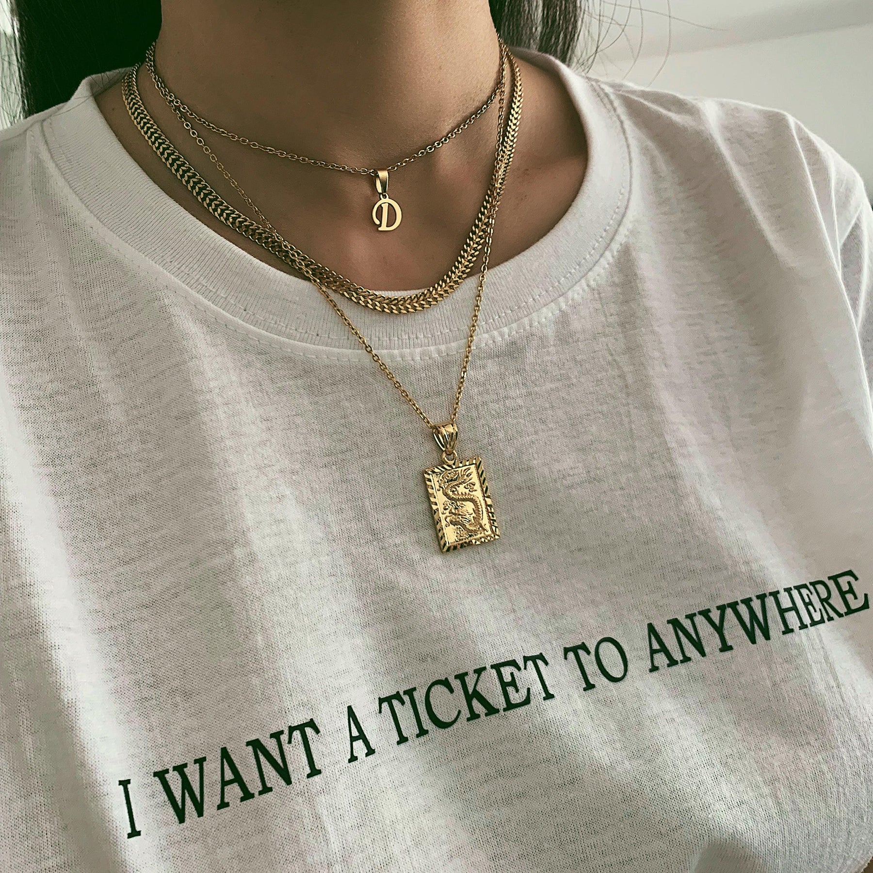 Urbanti Stainless Steel Petite Initial Choker / Necklace