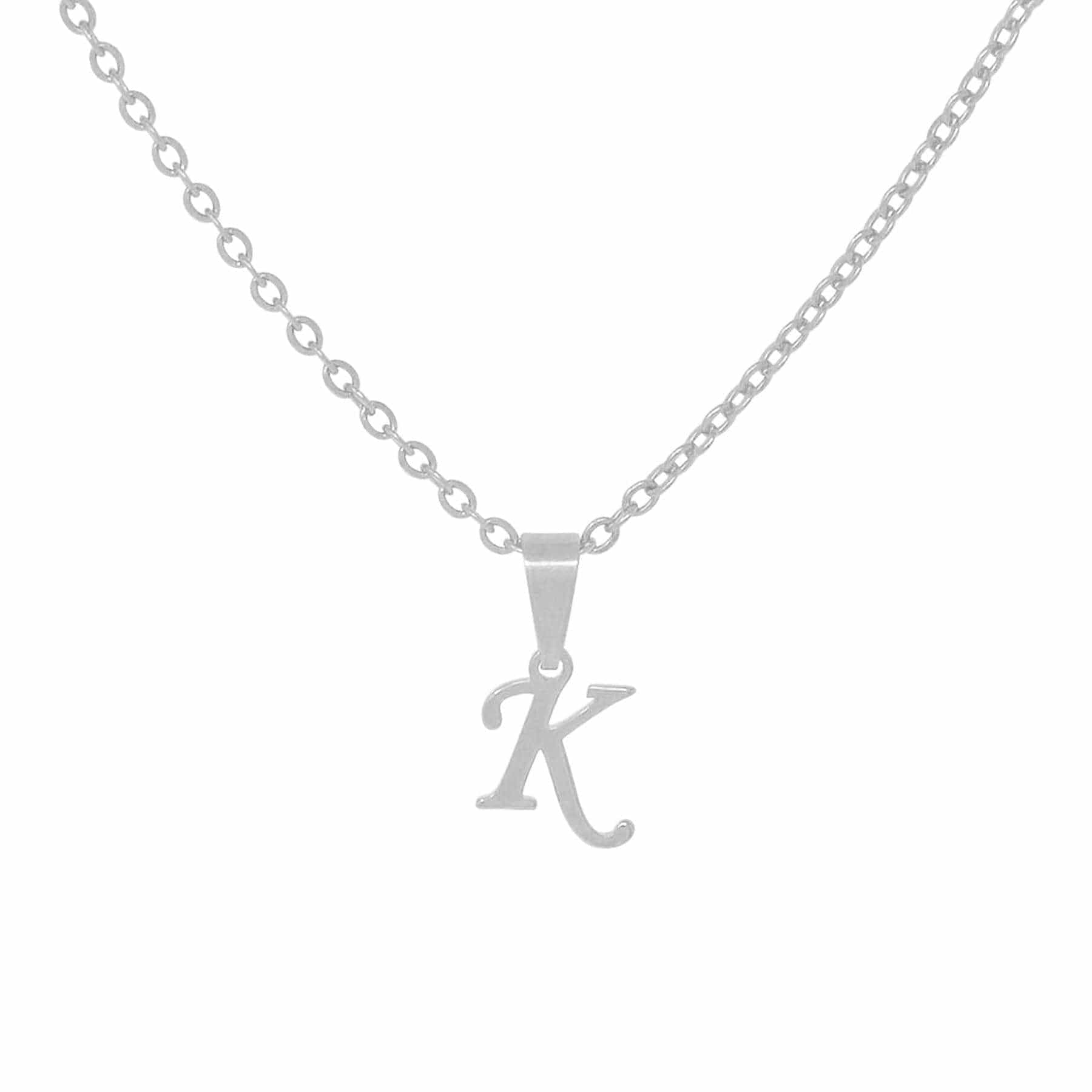 Urbanti Stainless Steel Petite Initial Choker / Necklace Silver / A / Choker