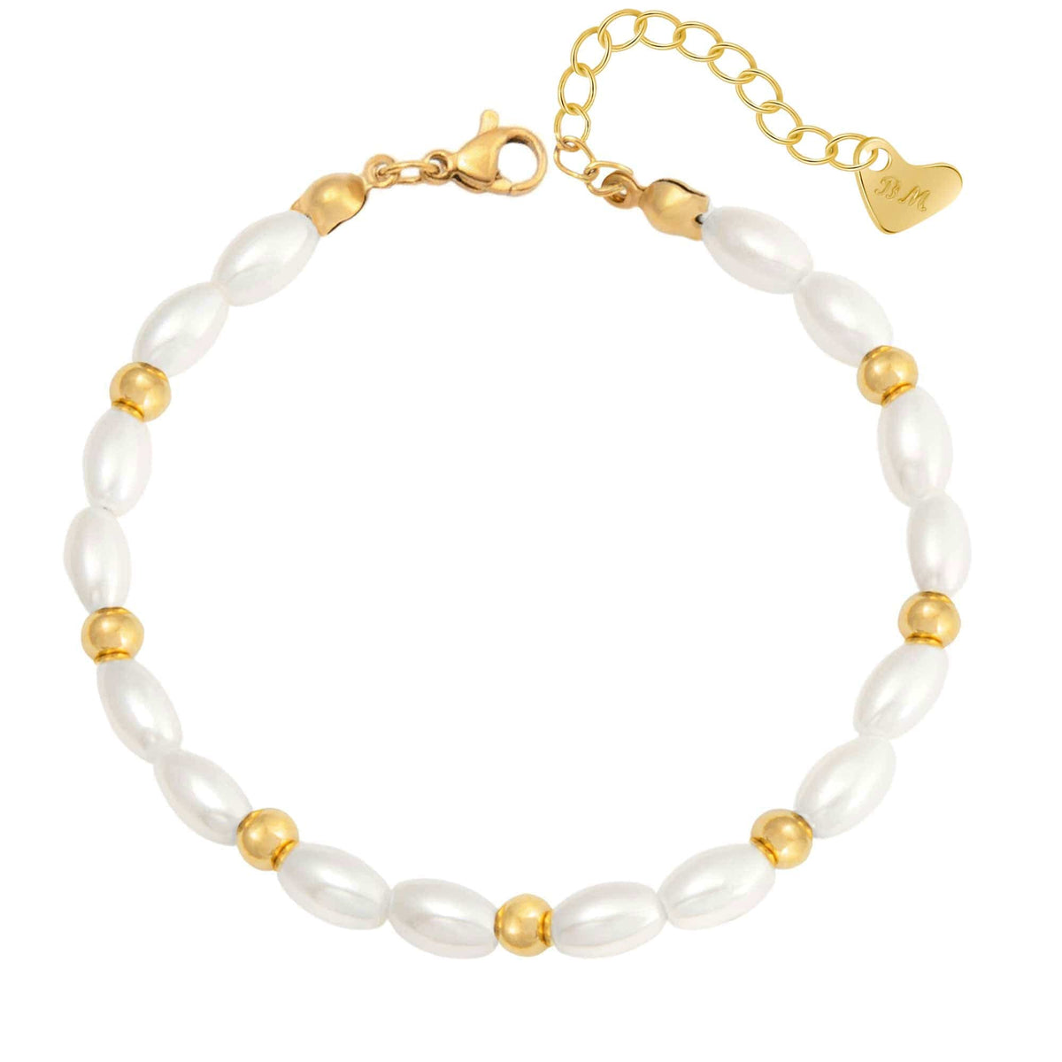 Urbanti Stainless Steel Pina Colada Pearl Bracelet