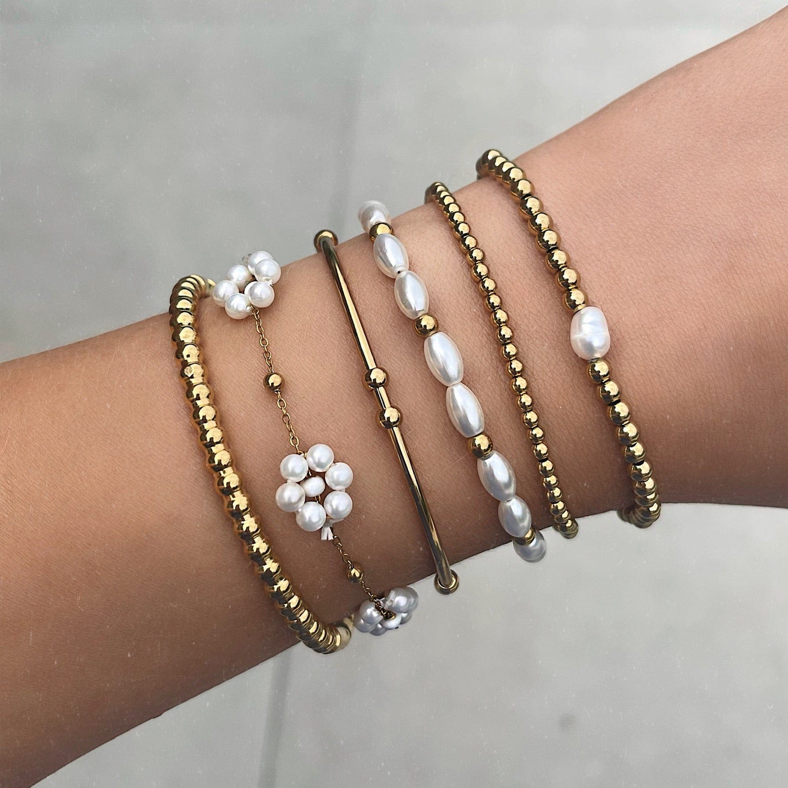 Urbanti Stainless Steel Pina Colada Pearl Bracelet