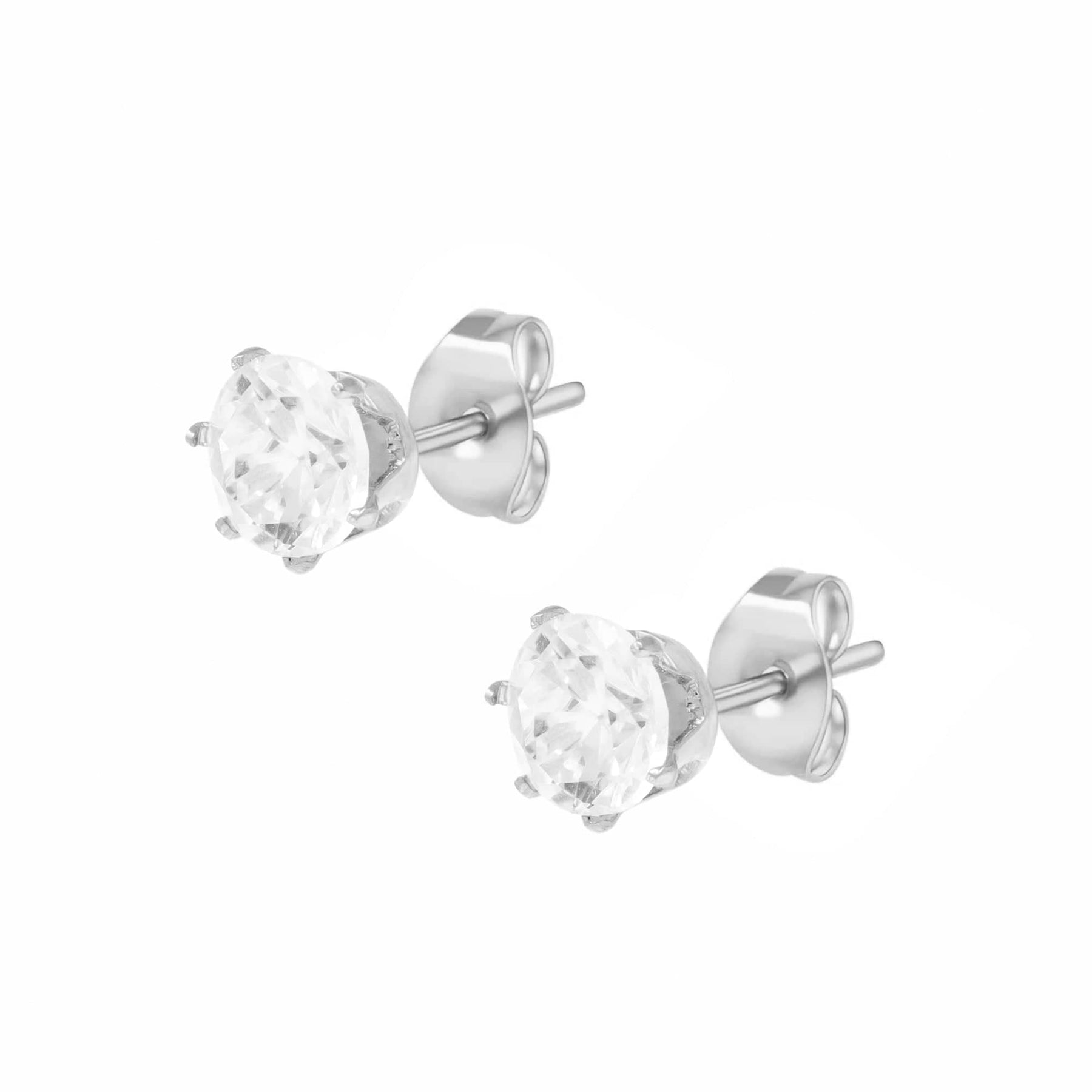 Urbanti Stainless Steel Pristine Stud Earrings Silver