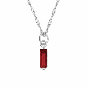 Urbanti Stainless Steel Quartet Birthstone Necklace