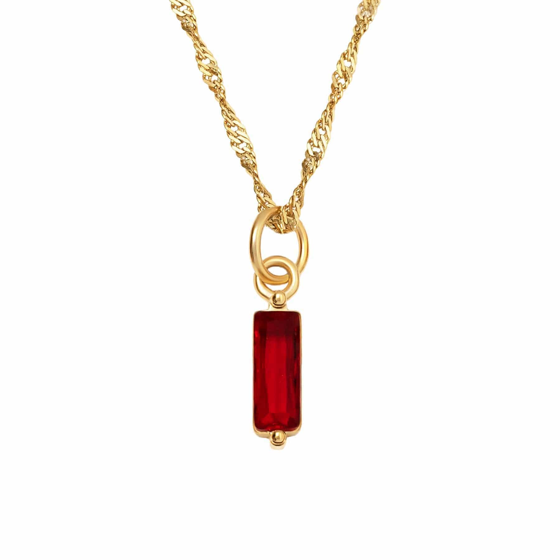 Urbanti Stainless Steel Quartet Birthstone Necklace