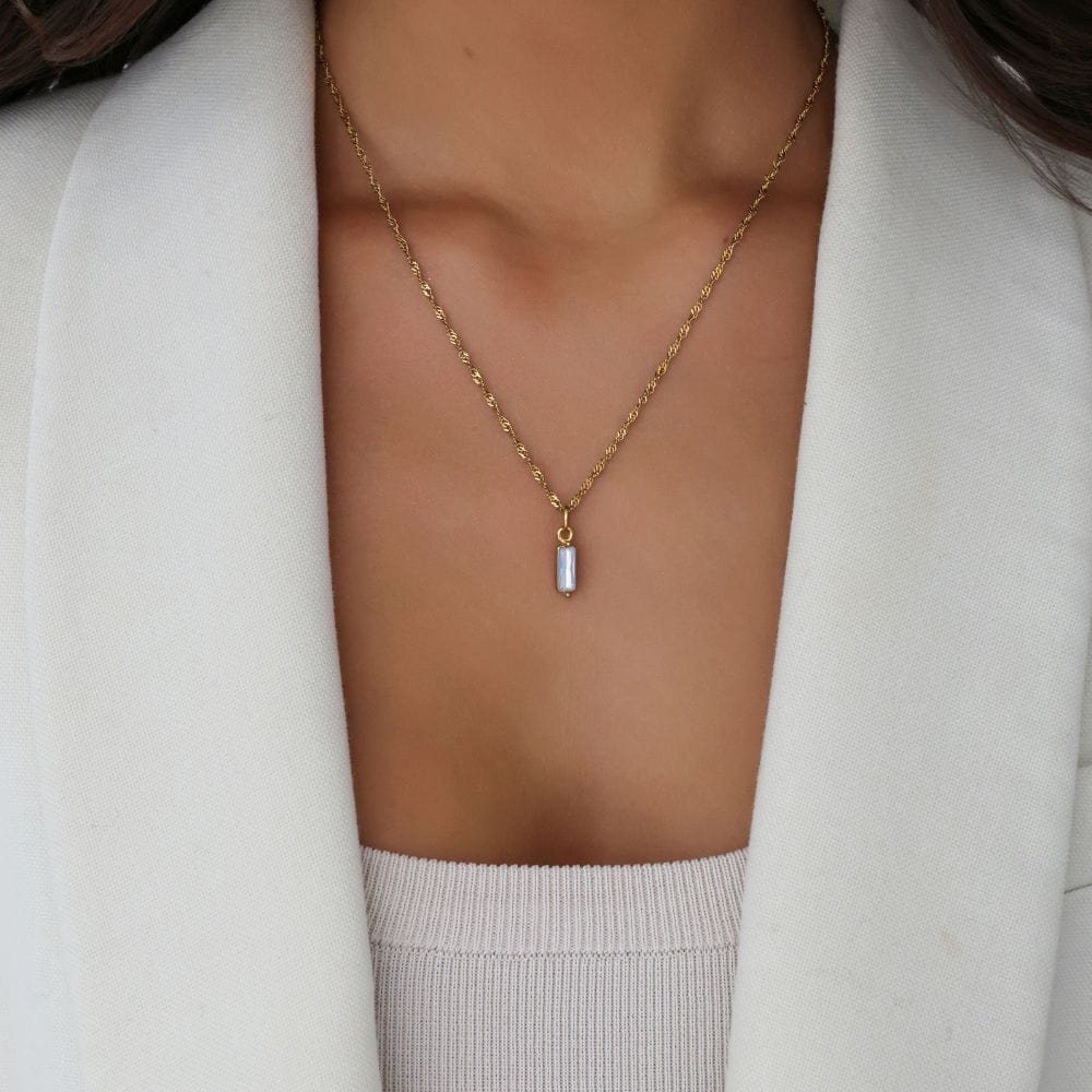 Urbanti Stainless Steel Quartet Birthstone Necklace