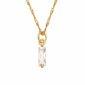 Urbanti Stainless Steel Quartet Birthstone Necklace