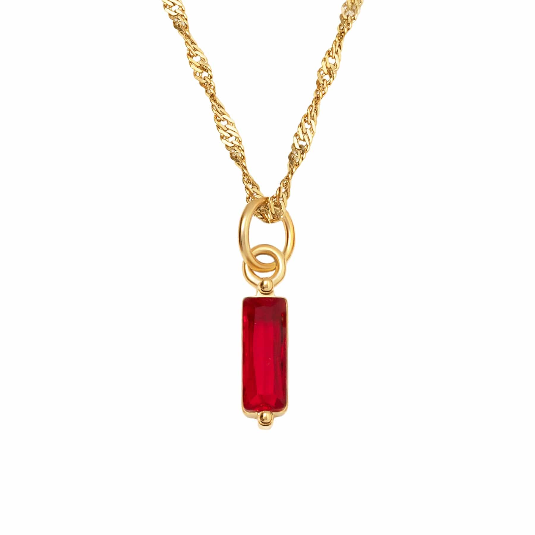 Urbanti Stainless Steel Quartet Birthstone Necklace