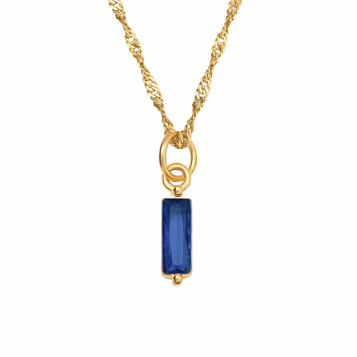 Urbanti Stainless Steel Quartet Birthstone Necklace
