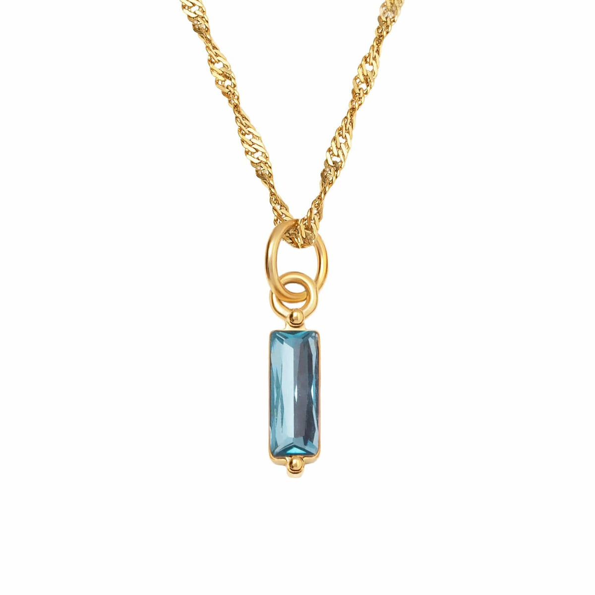 Urbanti Stainless Steel Quartet Birthstone Necklace