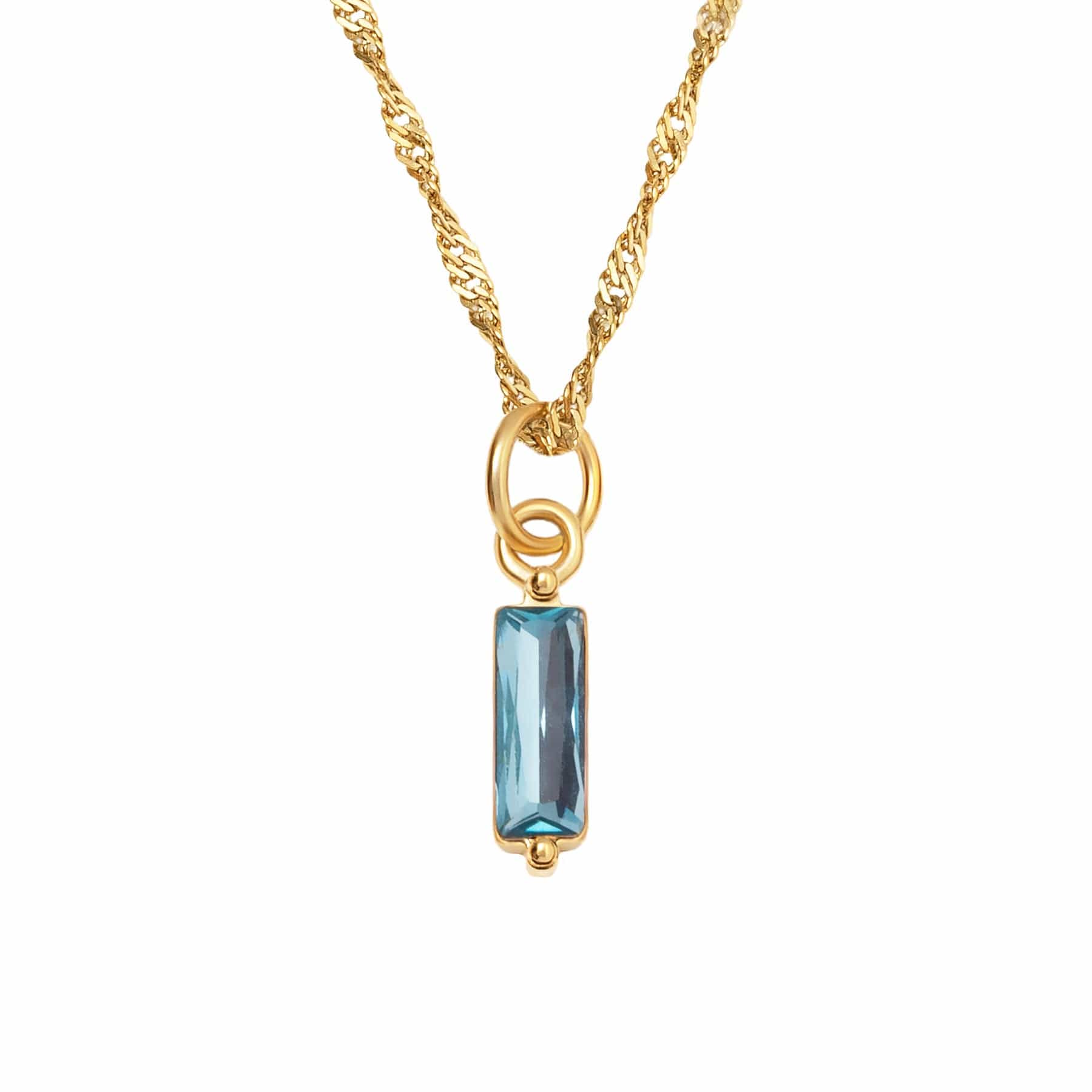 Urbanti Stainless Steel Quartet Birthstone Necklace
