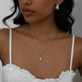 Urbanti Stainless Steel Quartet Birthstone Necklace