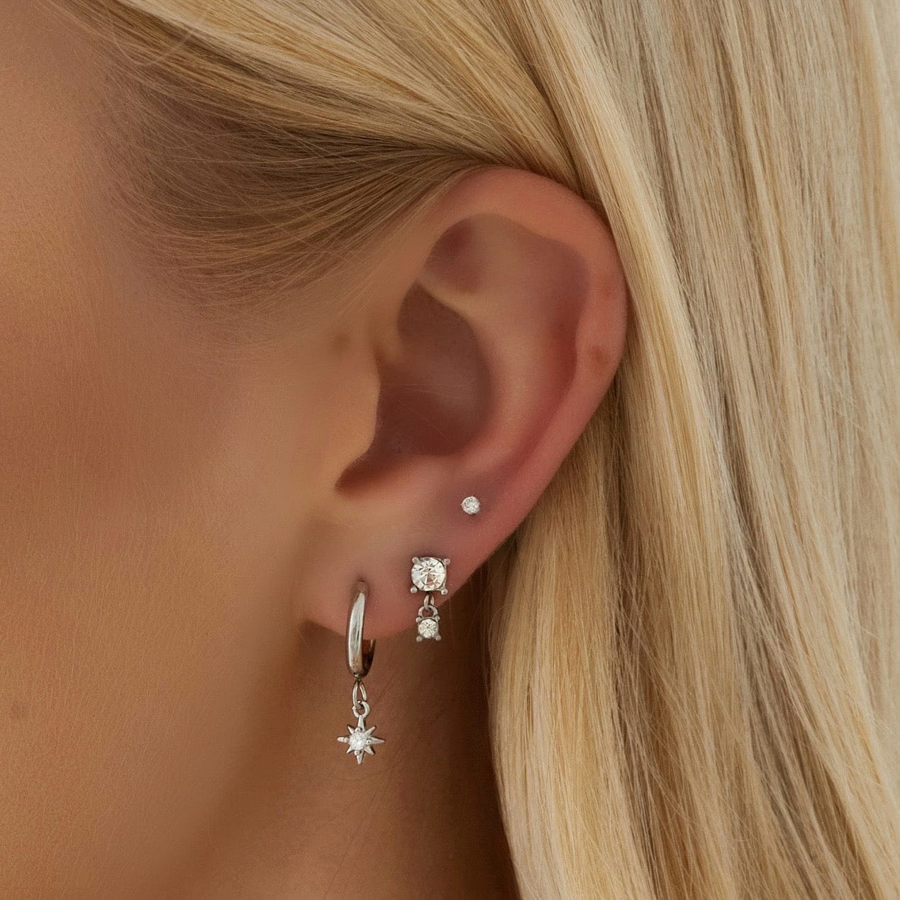 Urbanti Stainless Steel Radiance Hoop Earrings