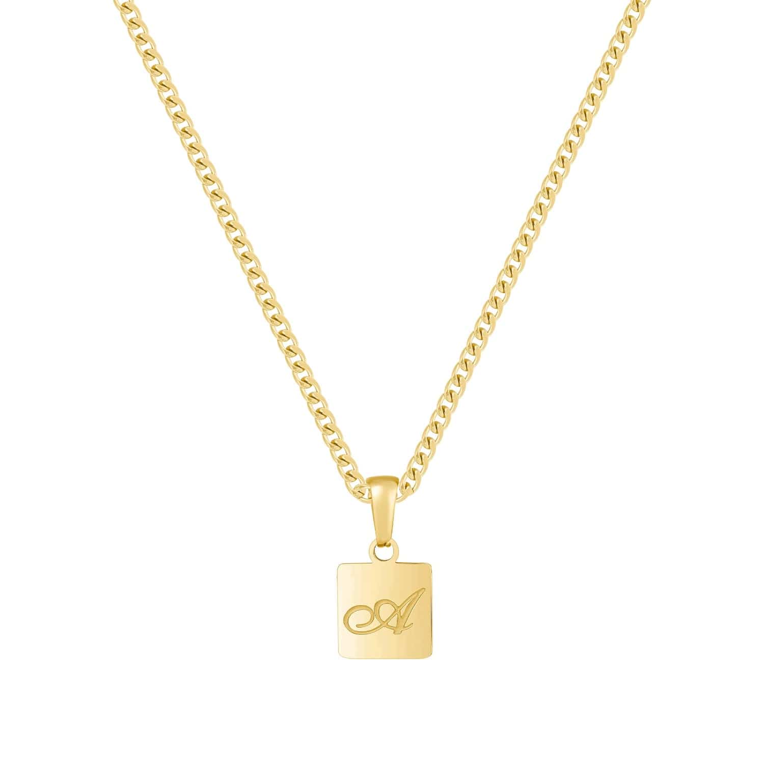 Urbanti Stainless Steel Raina Initial Necklace