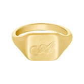 Urbanti Stainless Steel Raina Initial Signet Ring