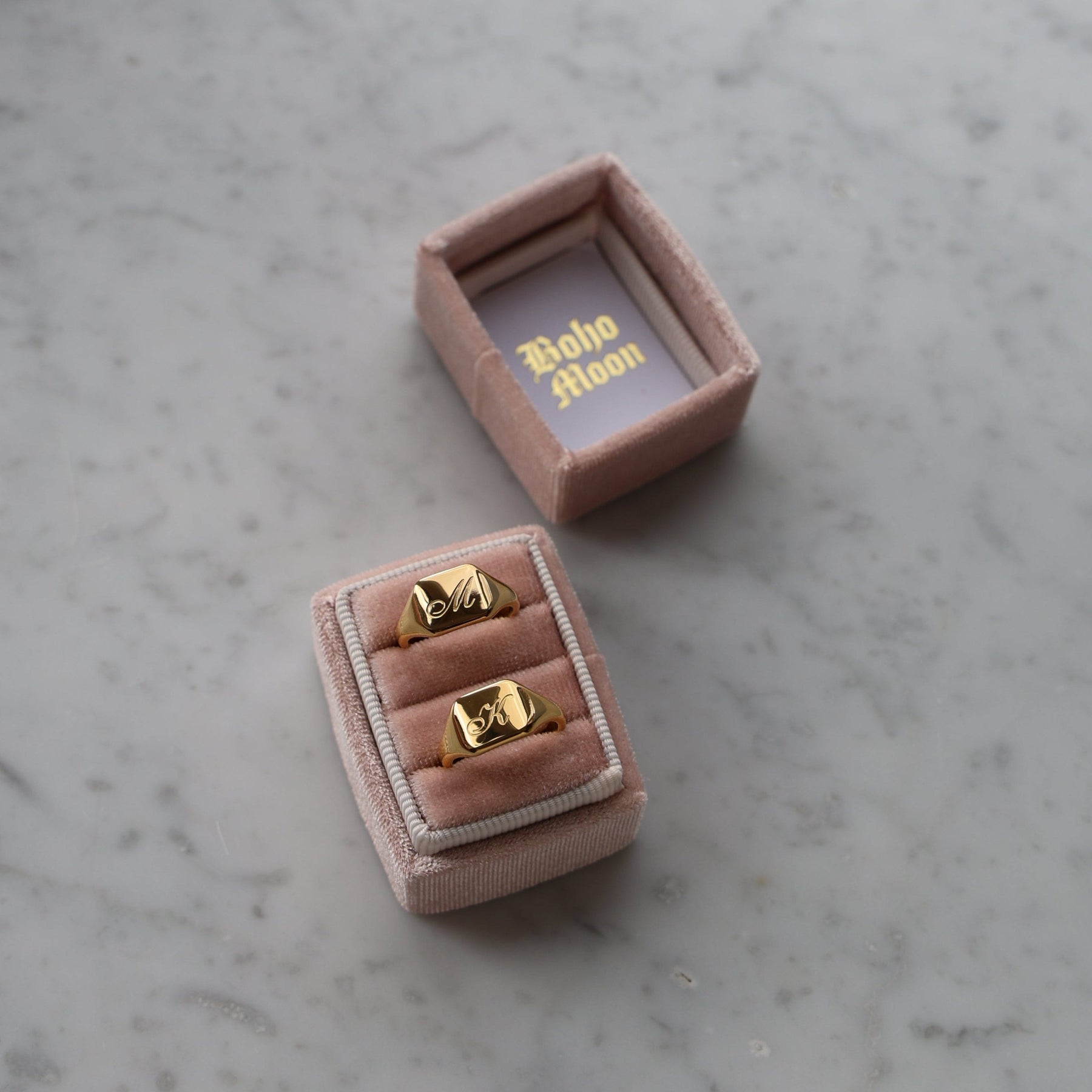 Urbanti Stainless Steel Raina Initial Signet Ring