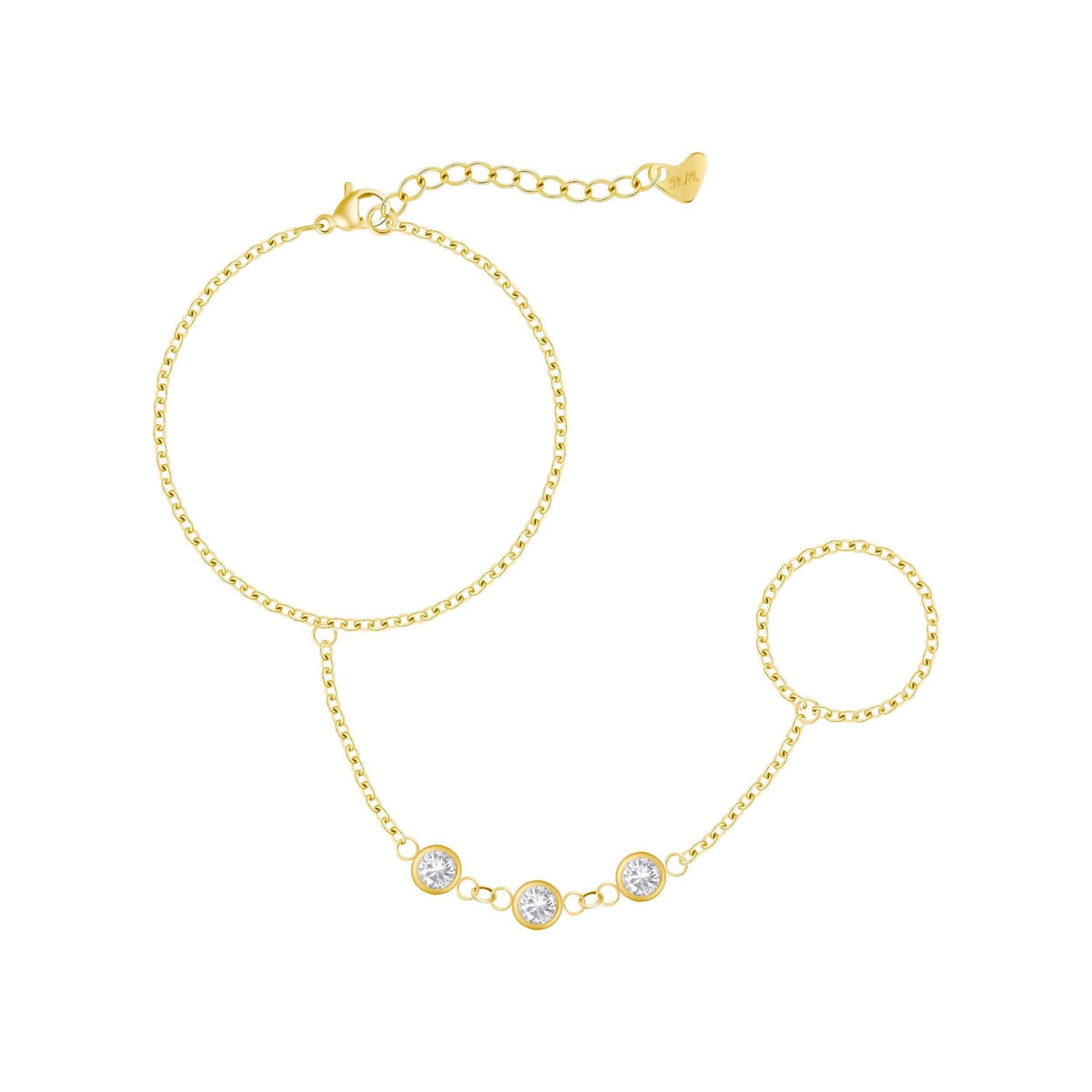 Urbanti Stainless Steel Raquel Hand Chain Bracelet