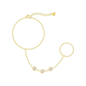 Urbanti Stainless Steel Raquel Hand Chain Bracelet