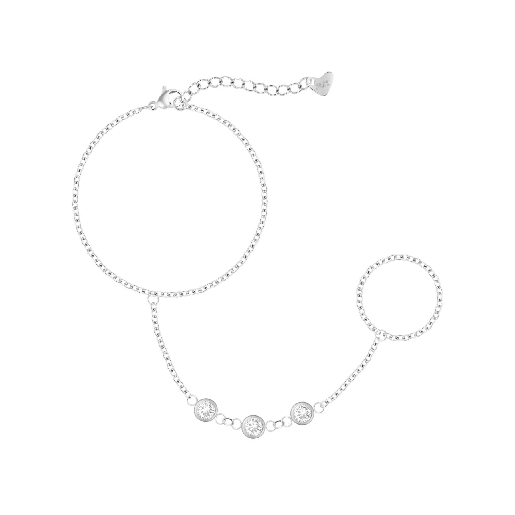 Urbanti Stainless Steel Raquel Hand Chain Bracelet