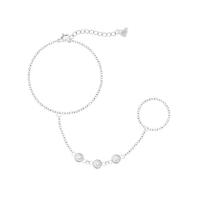 Urbanti Stainless Steel Raquel Hand Chain Bracelet