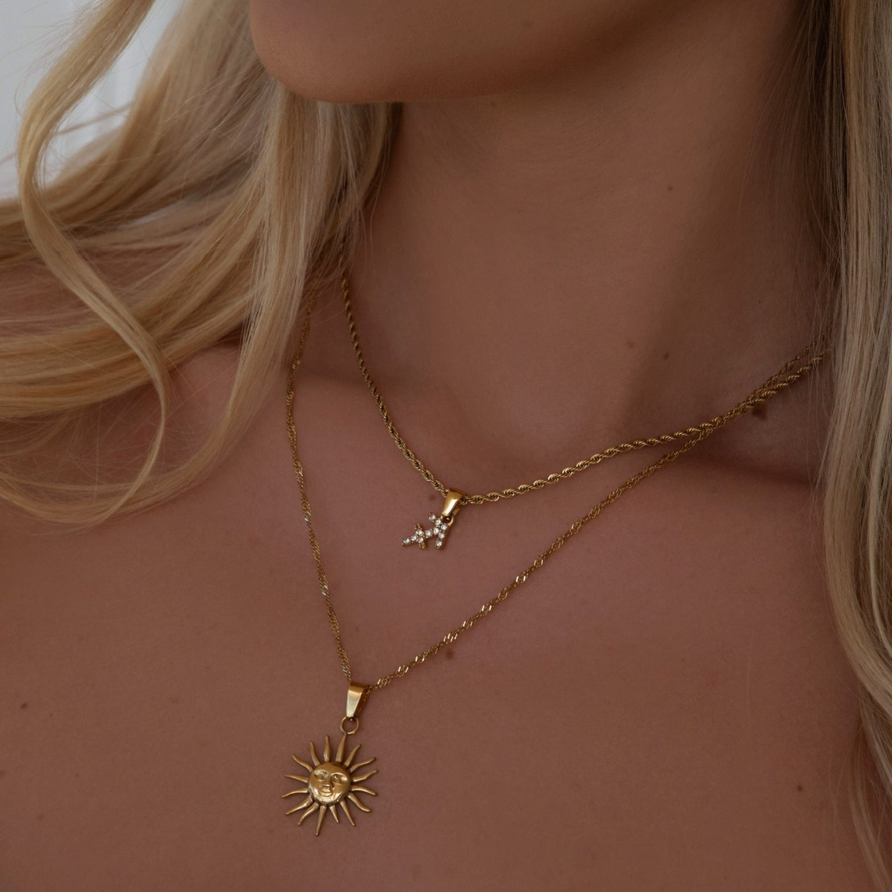 Urbanti Stainless Steel Ray Of Sunshine Necklace
