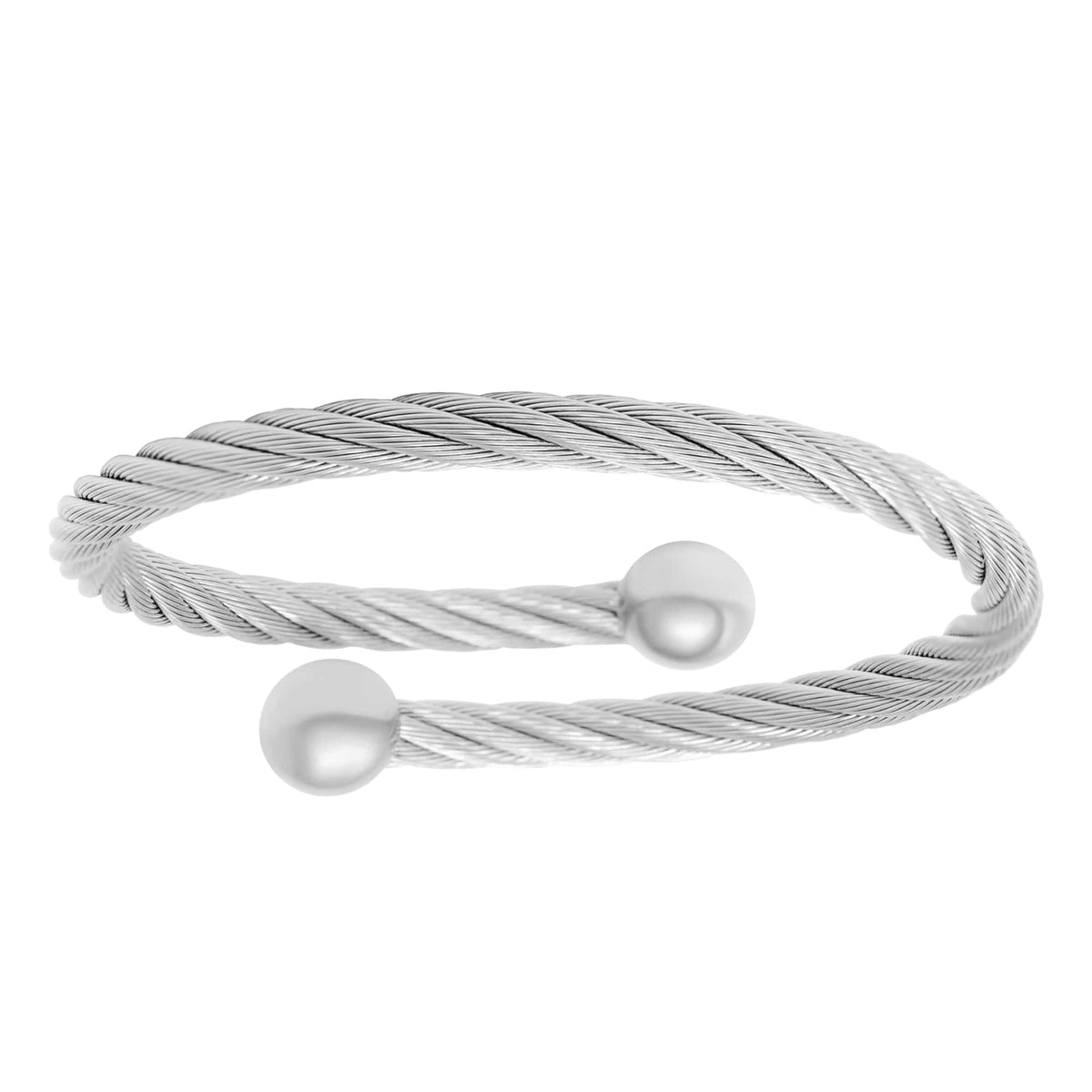 Urbanti Stainless Steel Remi Cuff Bracelet Silver