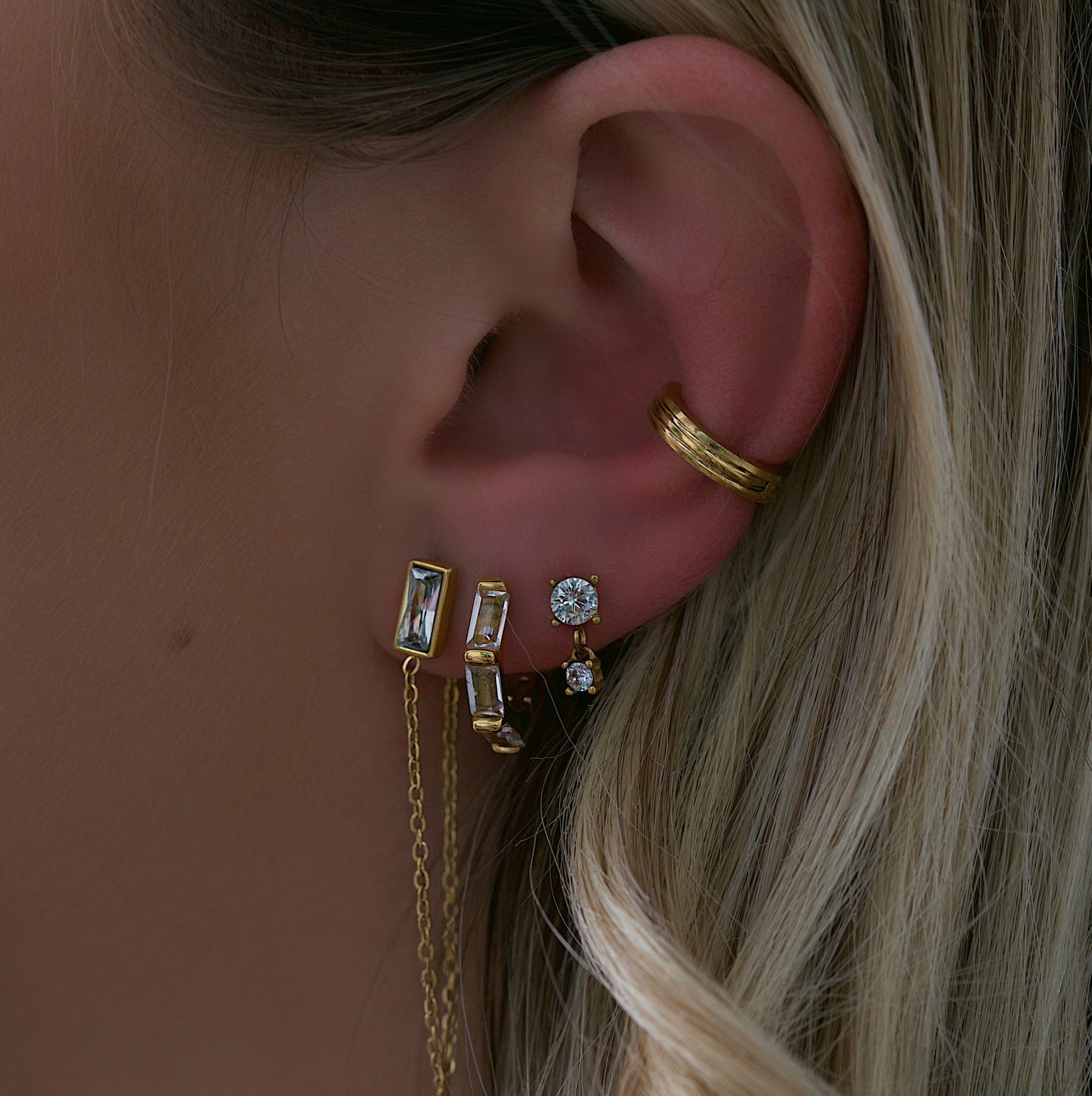 Urbanti Stainless Steel Ridge Ear Cuff