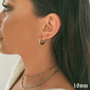 Urbanti Stainless Steel Riley Hoop Earrings