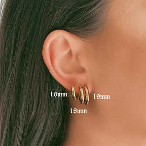 Urbanti Stainless Steel Riley Hoop Earrings