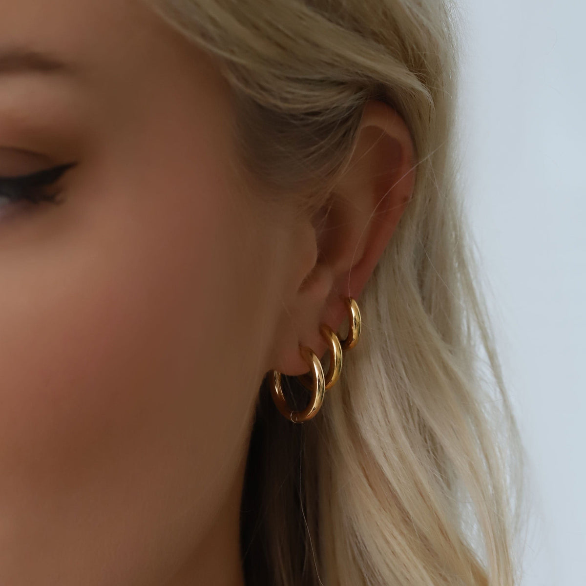 Urbanti Stainless Steel Riley Hoop Earrings