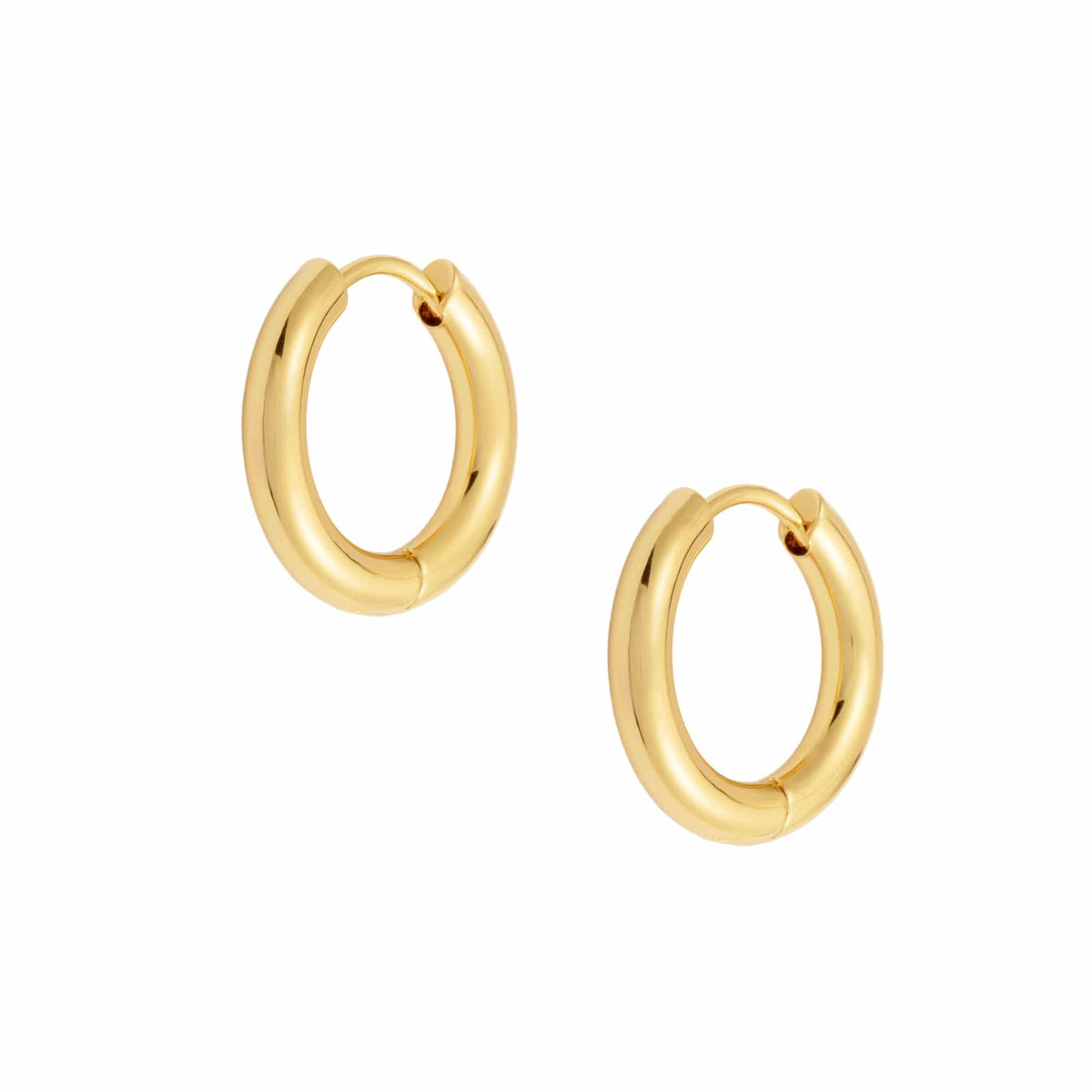 Urbanti Stainless Steel Riley Hoop Earrings Gold / 12mm