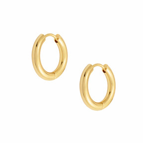 Urbanti Stainless Steel Riley Hoop Earrings Gold / 12mm