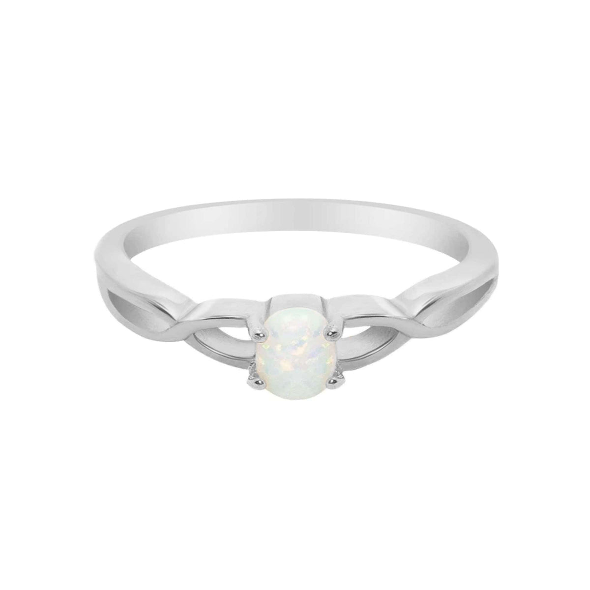 Urbanti Stainless Steel Rita Opal Ring Silver / US 5 / UK J / EUR 49 (x small)