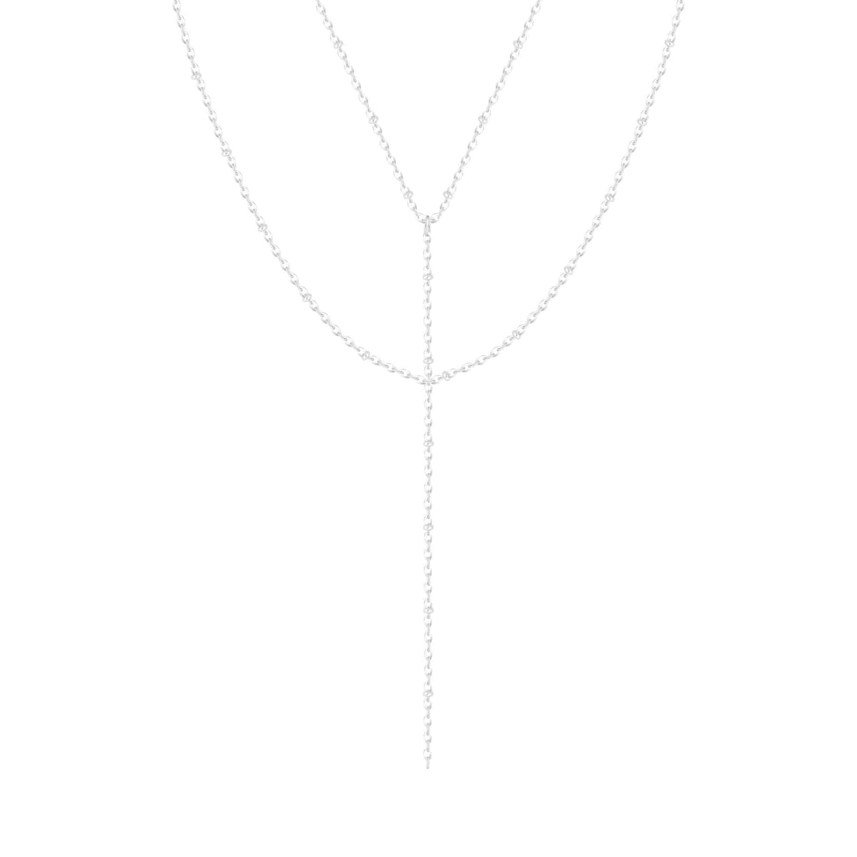 Urbanti Stainless Steel Robyn Layered Lariat Necklace