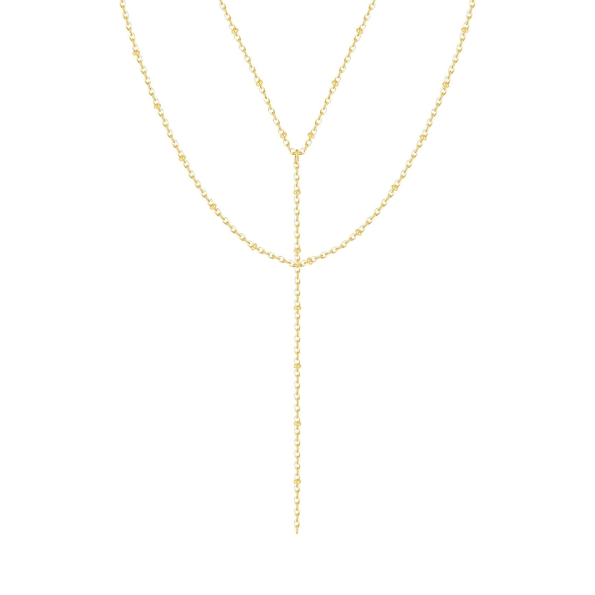 Urbanti Stainless Steel Robyn Layered Lariat Necklace