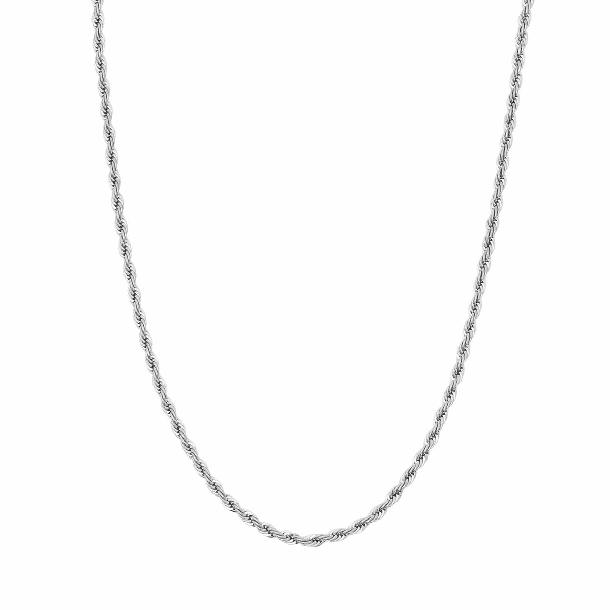 Urbanti Stainless Steel Michelle Rope Necklace Silver