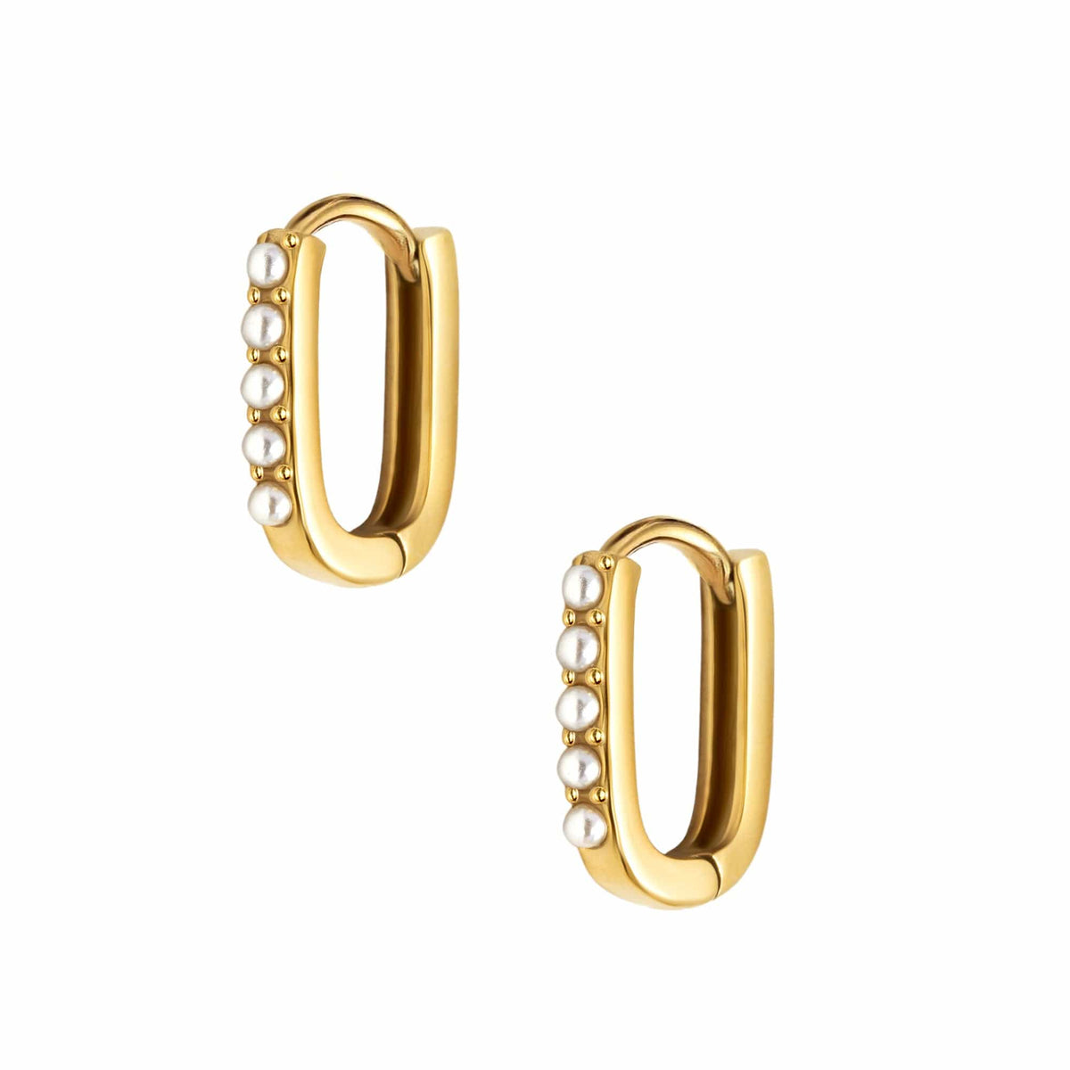 Urbanti Stainless Steel Rosalie Hoop Earrings Gold