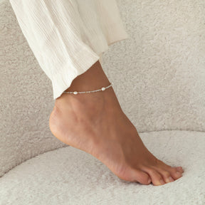 Urbanti Stainless Steel Rosie Pearl Anklet
