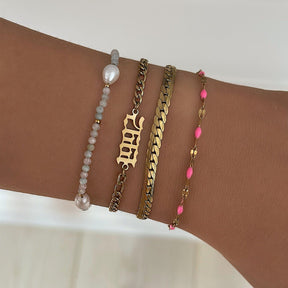 Urbanti Stainless Steel Rosie Pearl Bracelet