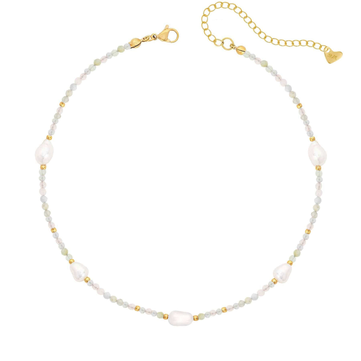 Urbanti Stainless Steel Rosie Pearl Choker Necklace