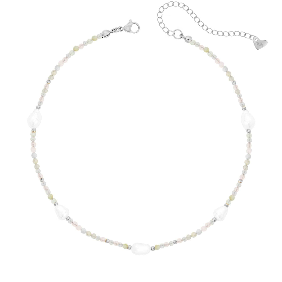 Urbanti Stainless Steel Rosie Pearl Choker Necklace